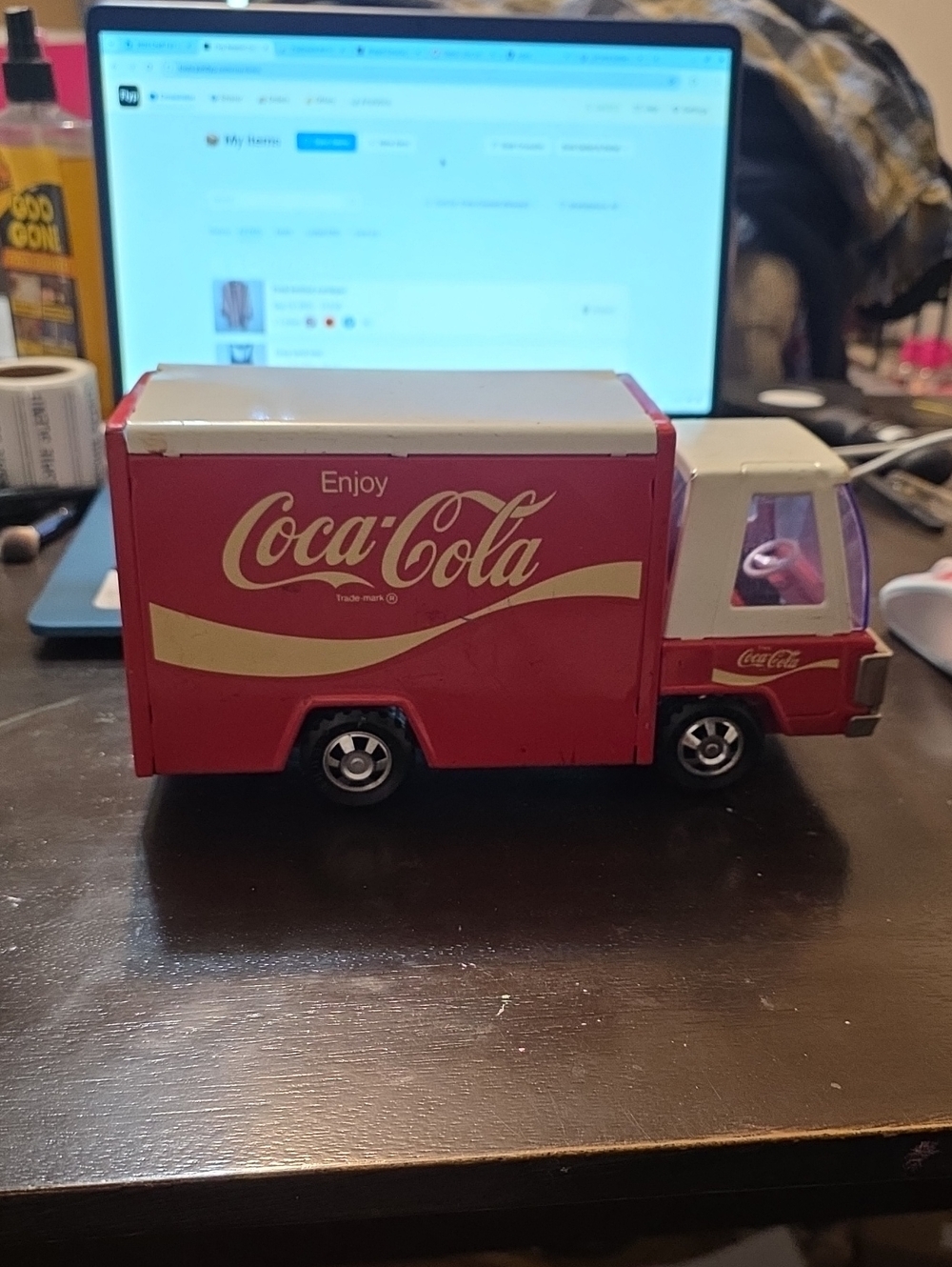 Coca Cola Red and White Delivery Toy Truck